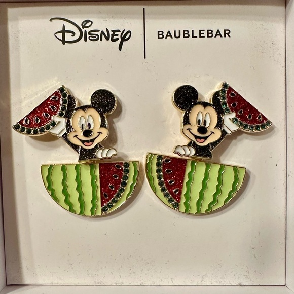 Women’s BaubleBar Disney Mickey Mouse Earrings - NIB - Picture 4 of 6